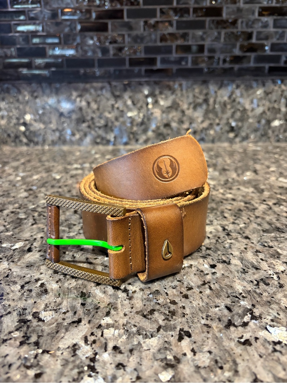 Nixon X Star Wars Americana Full Grain Leather Belt Brown Mens Size L Lucasfilm